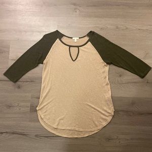 Abound - Army Green and Camel tunic